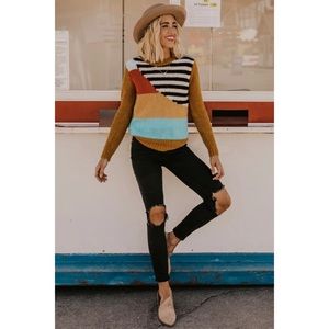 Roolee Mona-Jean Colorblock Sweater, Small